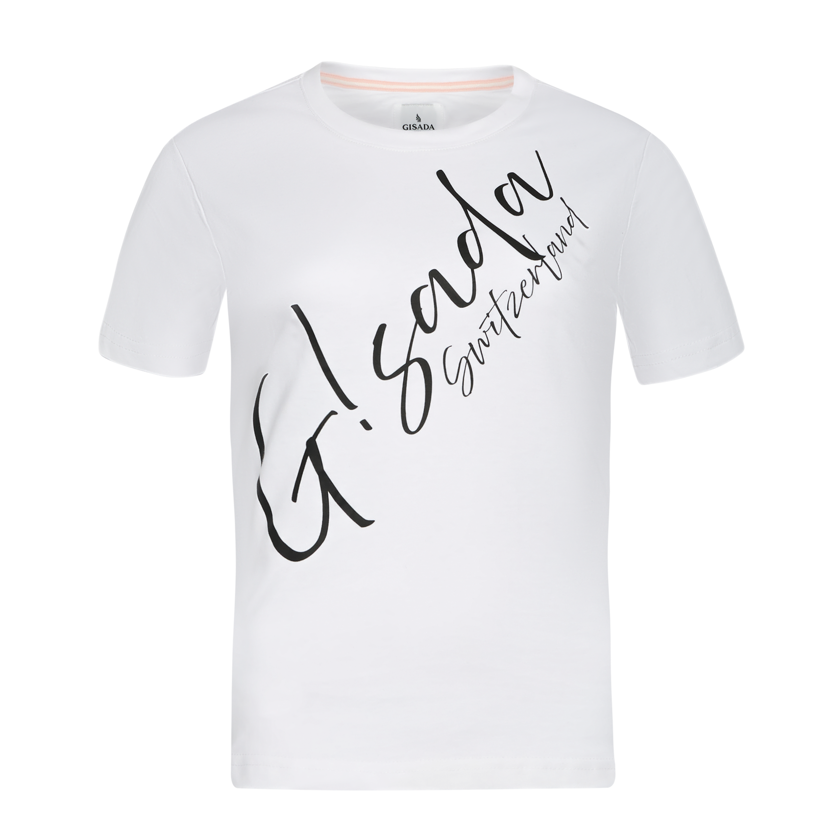 Oversized T-Shirt in Jersey Cotton with Cursive Flock Print Gisada Shirts