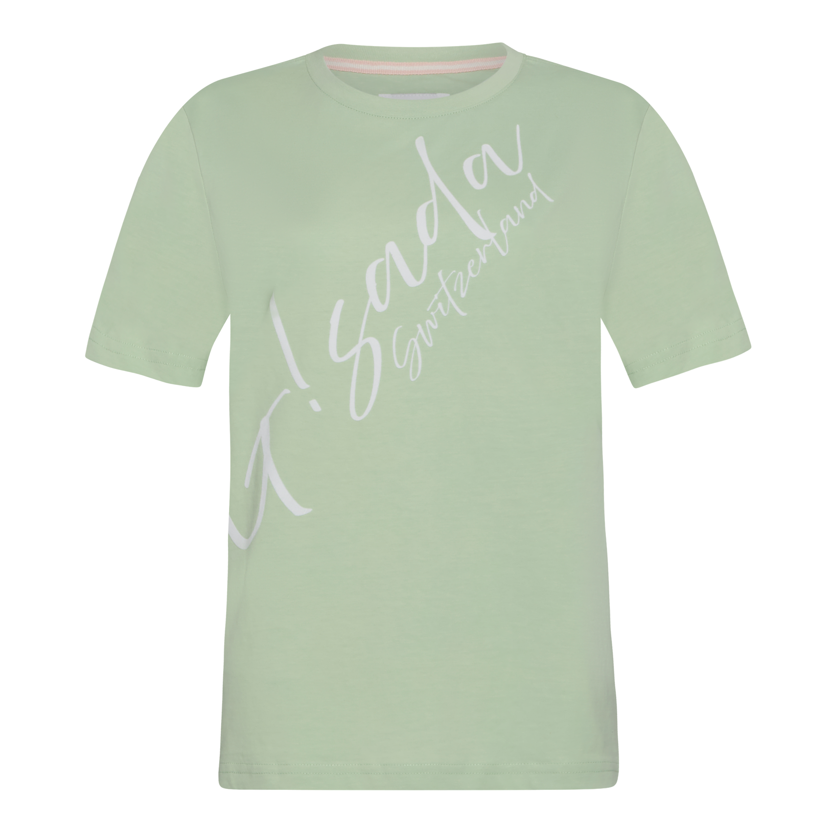 Oversized T-Shirt in Jersey Cotton with Cursive Flock Print Gisada Shirts