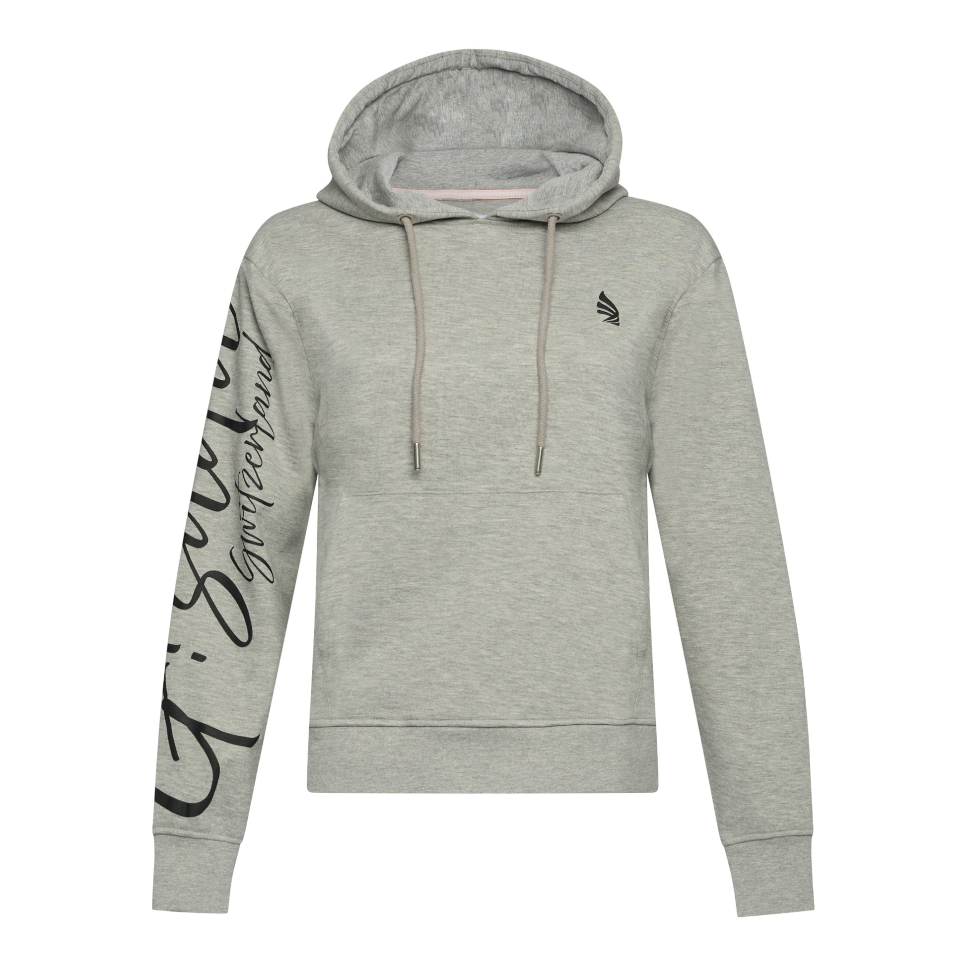 Regular Fit Hoodie in Midweight Cotton with Puff Print Gisada Hoodie