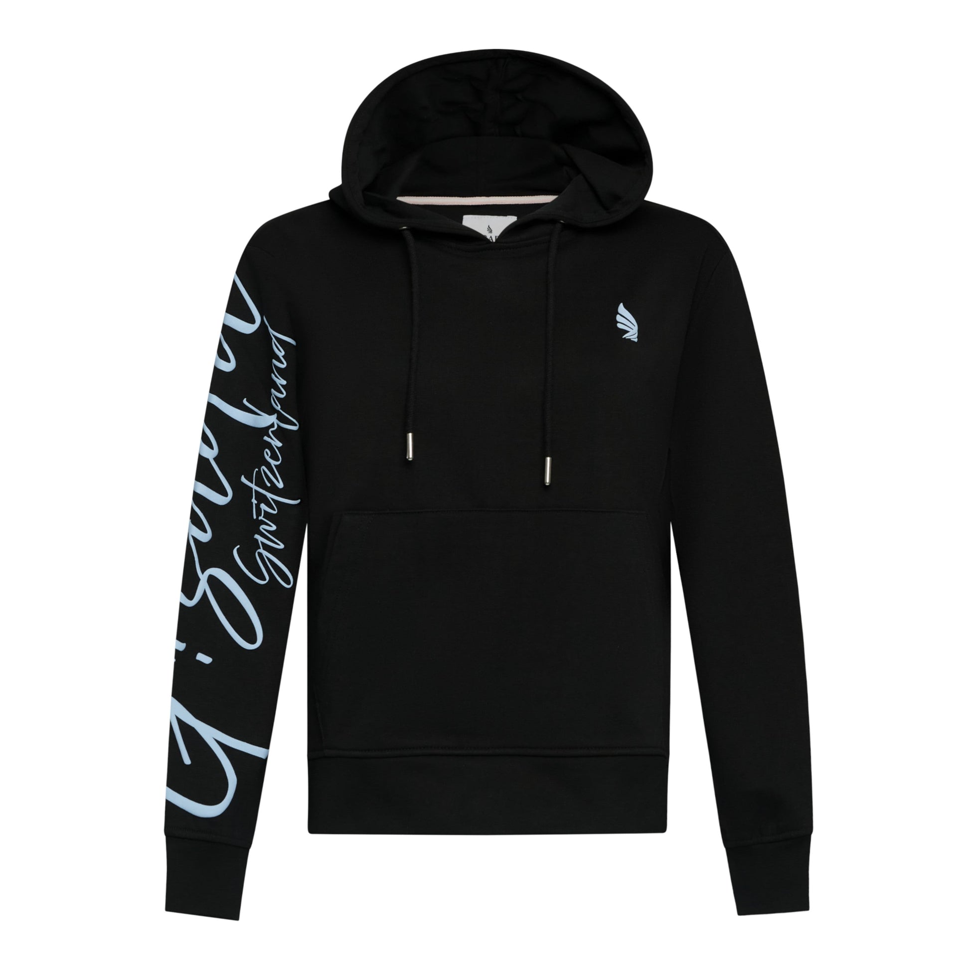 Regular Fit Hoodie in Midweight Cotton with Puff Print Gisada Hoodie