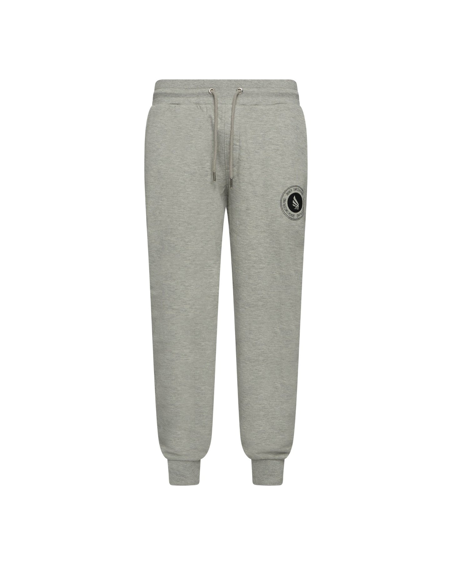 Regular Fit Jogger in Midweight Cotton with Flock Print Gisada Jogger