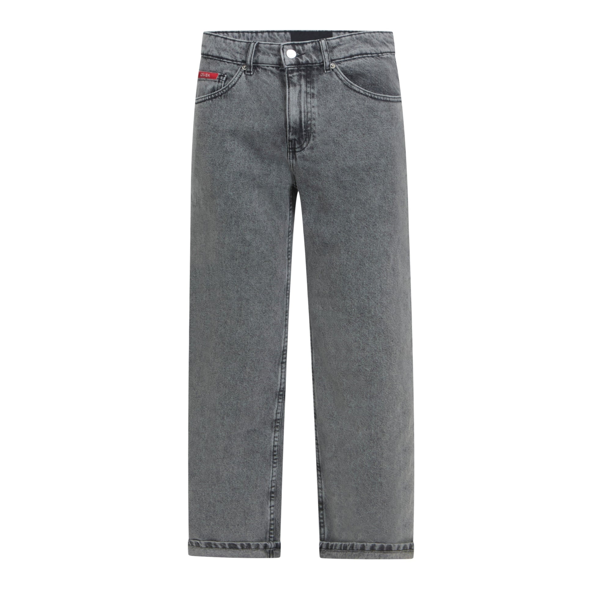 Wide Leg Denim Jeans with Inside Bottom Label Gisada Jeans