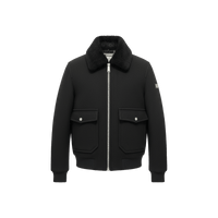 Wool‑Blend Jacket with Shearling Collar - Gisada.com