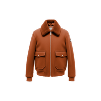 Wool‑Blend Jacket with Shearling Collar - Gisada.com