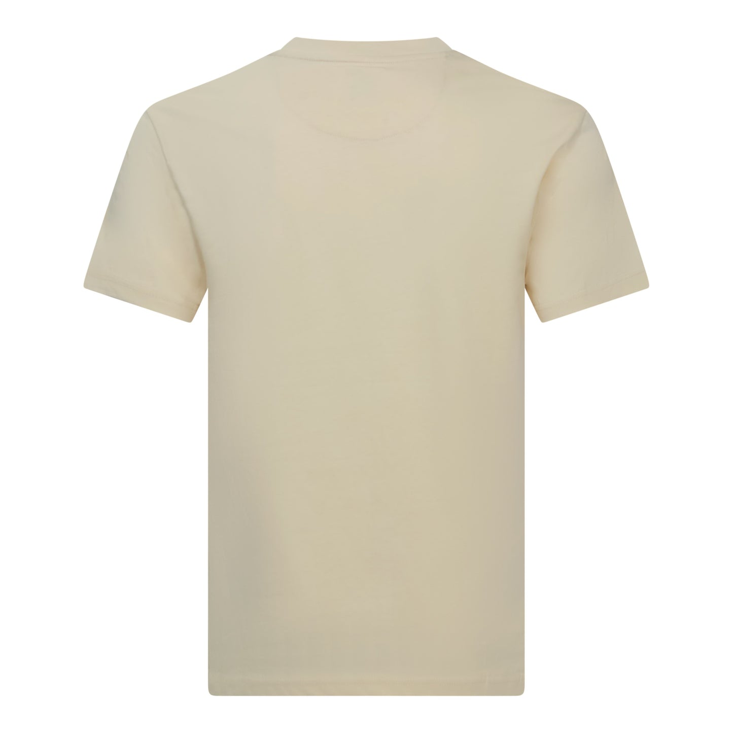 Back view of regular fit beige jersey cotton T-shirt by Gisada