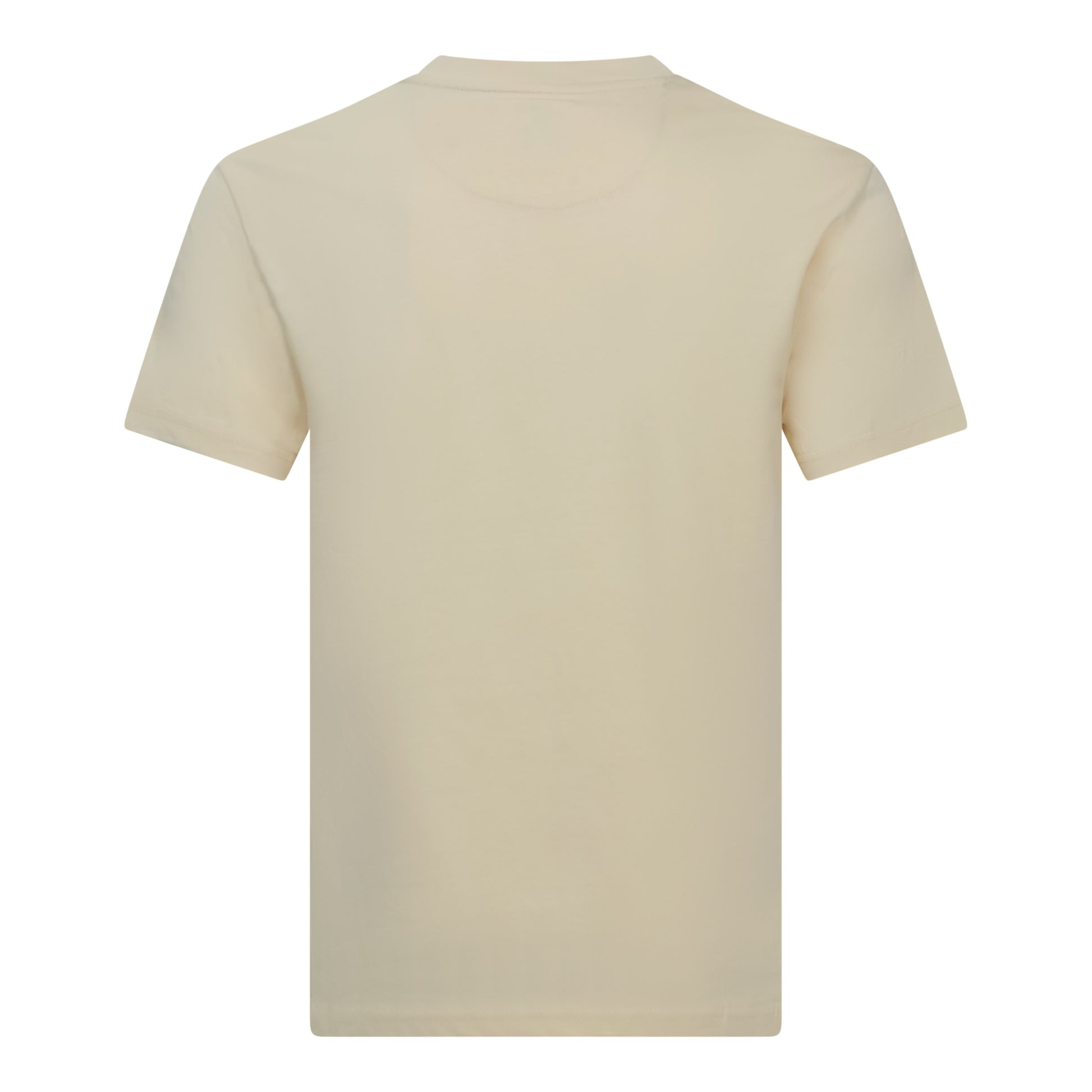 Back view of regular fit beige jersey cotton T-shirt by Gisada