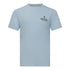 Front view of Gisada ice blue T-shirt with black silicone logo