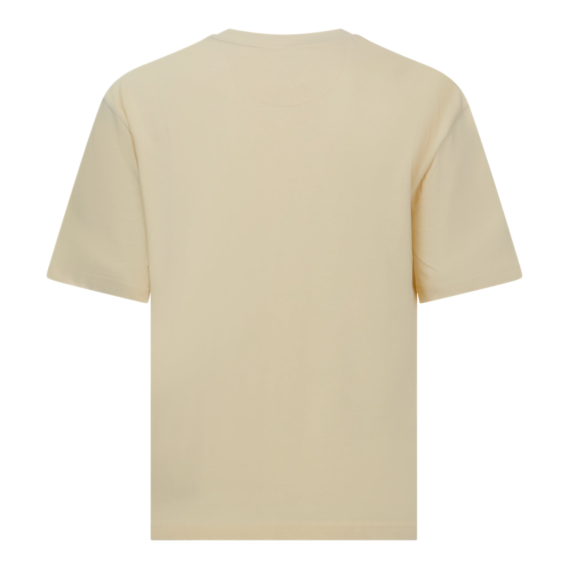 Back view of Gisada heavy cotton oversized T-shirt in beige
