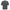 Front view of black Gisada oversized T-shirt with full logo print