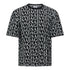 Close-up of bold white Gisada print on black streetwear T-shirt