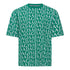 Premium heavy cotton T-shirt in green with full-surface Gisada logos