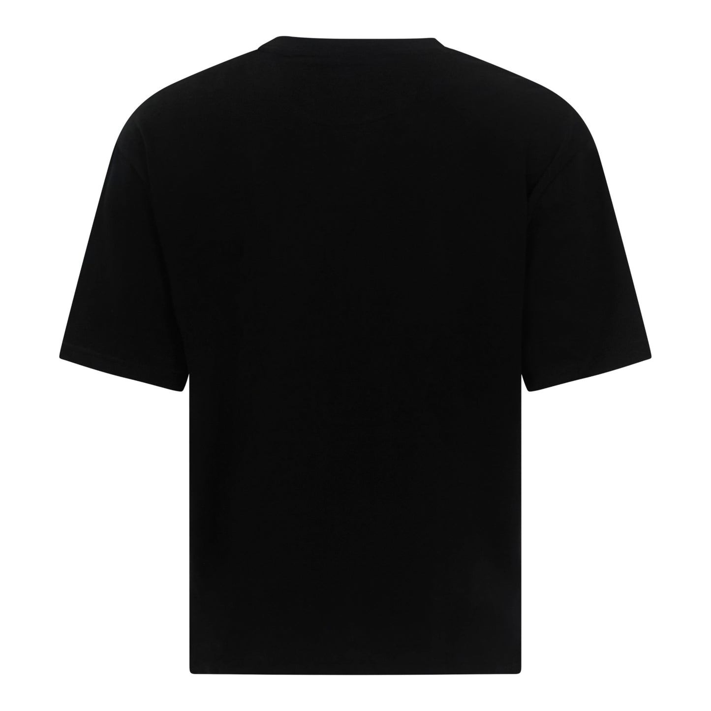 Back view of oversized black heavyweight cotton T-shirt by Gisada