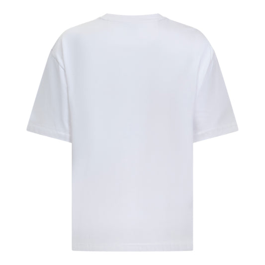 Back view of oversized white cotton tee by Gisada