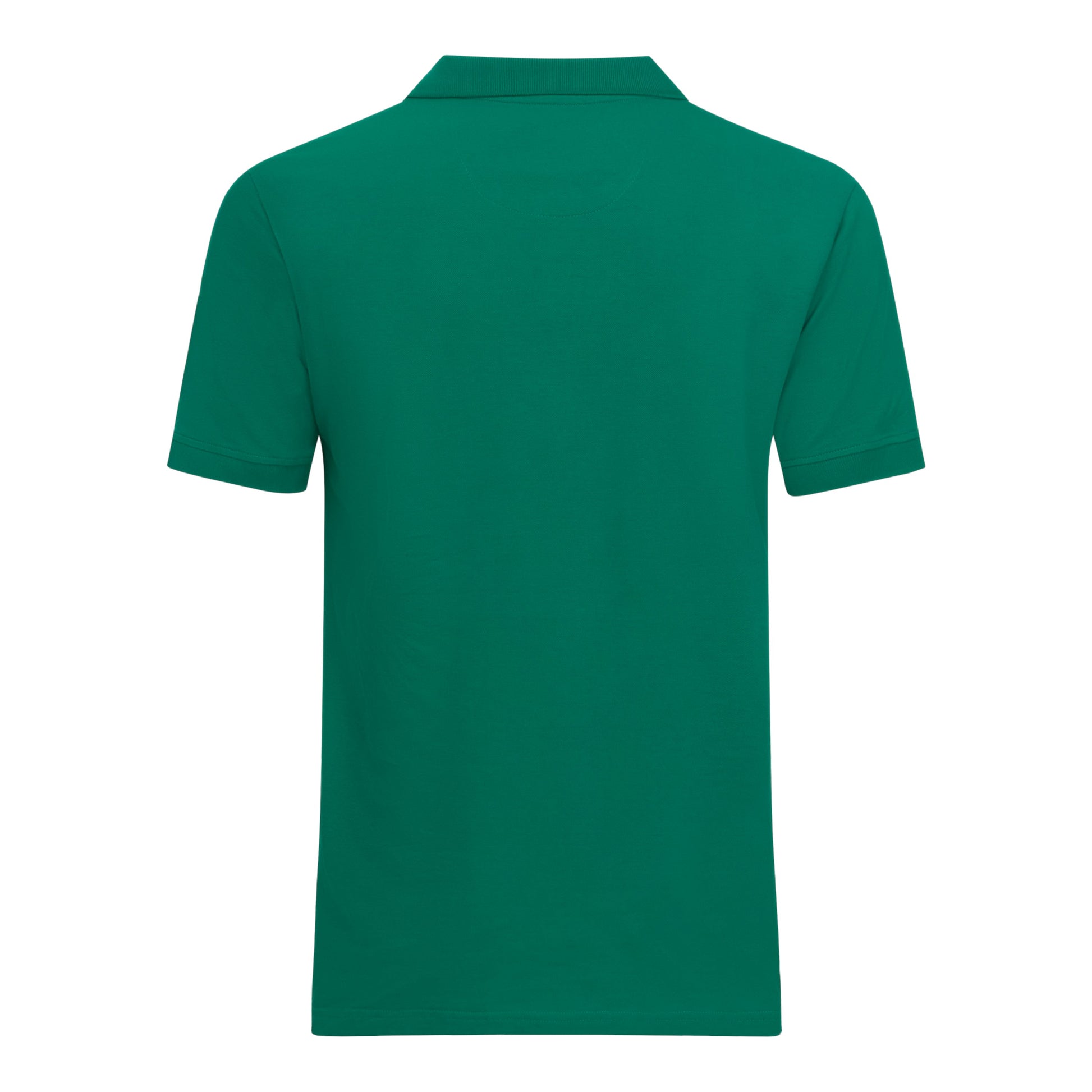 Back view of emerald green regular fit Gisada polo shirt