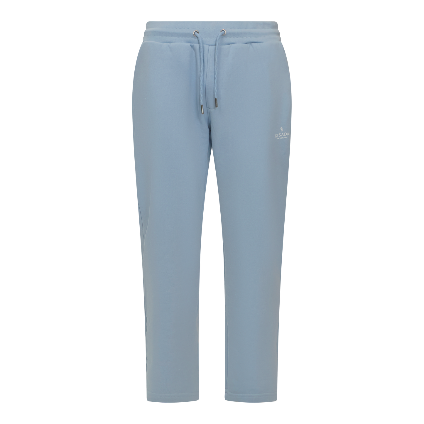 Jogginghose mit geradem Bein und kleinem gedruckten Logo aus Silikon