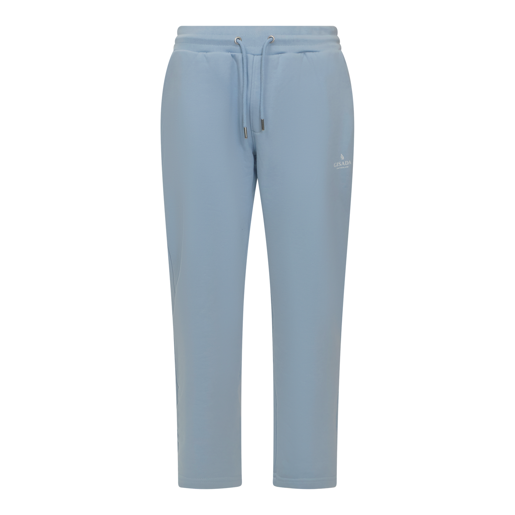 Jogginghose mit geradem Bein und kleinem gedruckten Logo aus Silikon