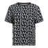 Oversized Gisada logo T-shirt in black with all-over print – front view