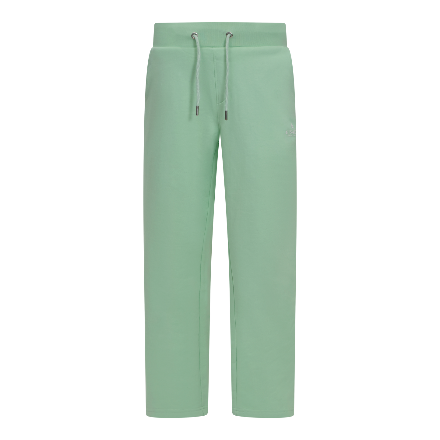 Straight Leg Sweatpants in Midweight Cotton with Small Silicon Print