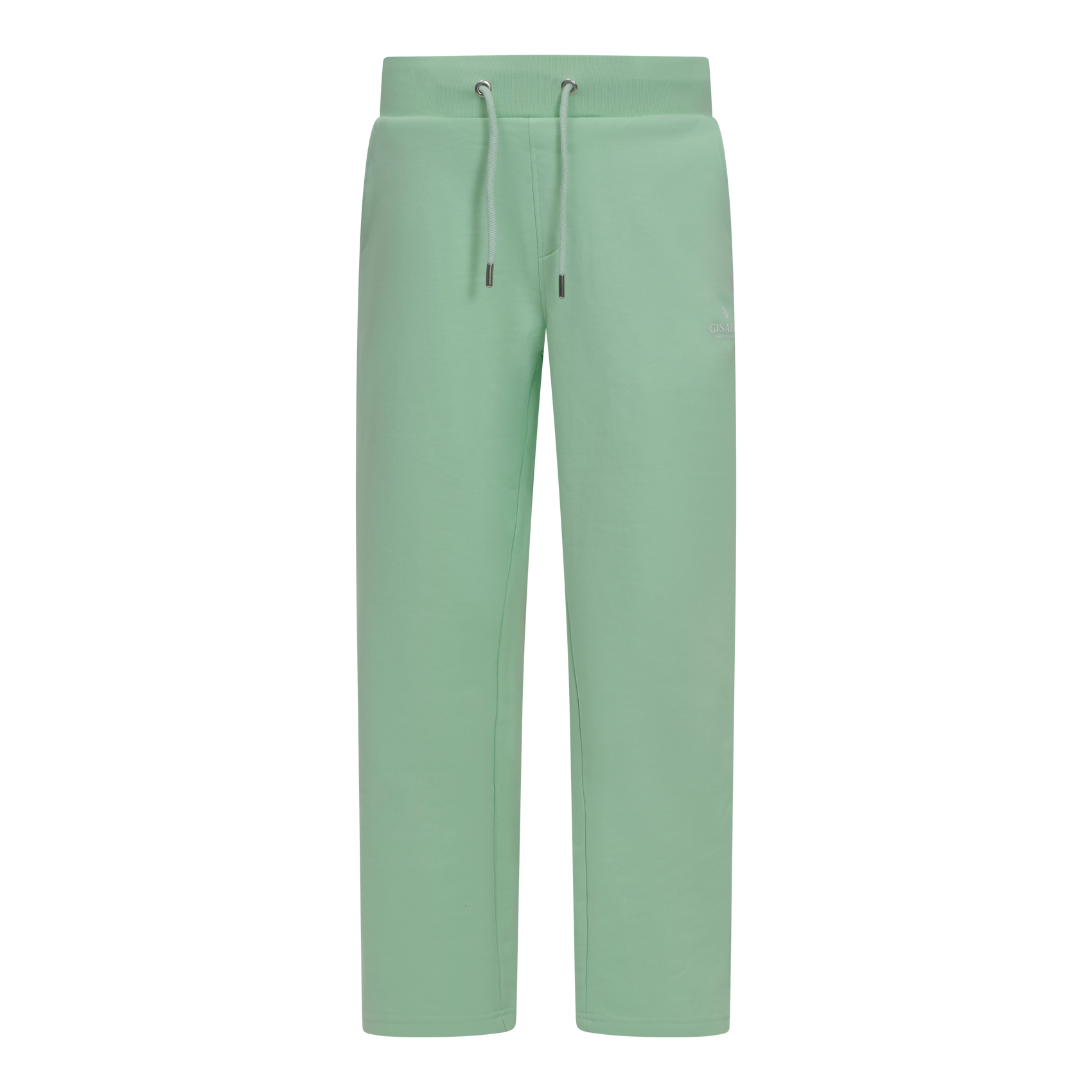 Gerade geschnittene Sweatpants aus mittelschwerer Baumwolle mit kleinem Silikondruck
