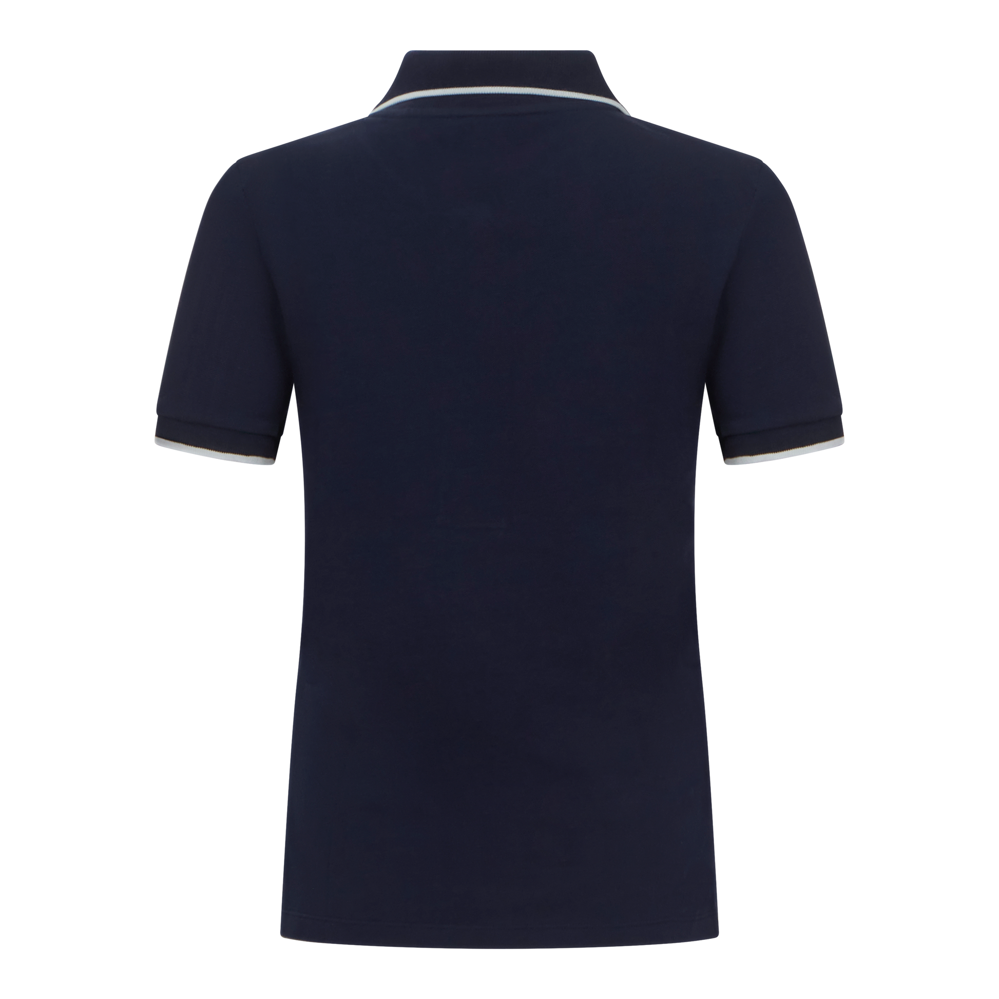 Premium men's cotton-piqué polo in navy – elegant and tailored fit