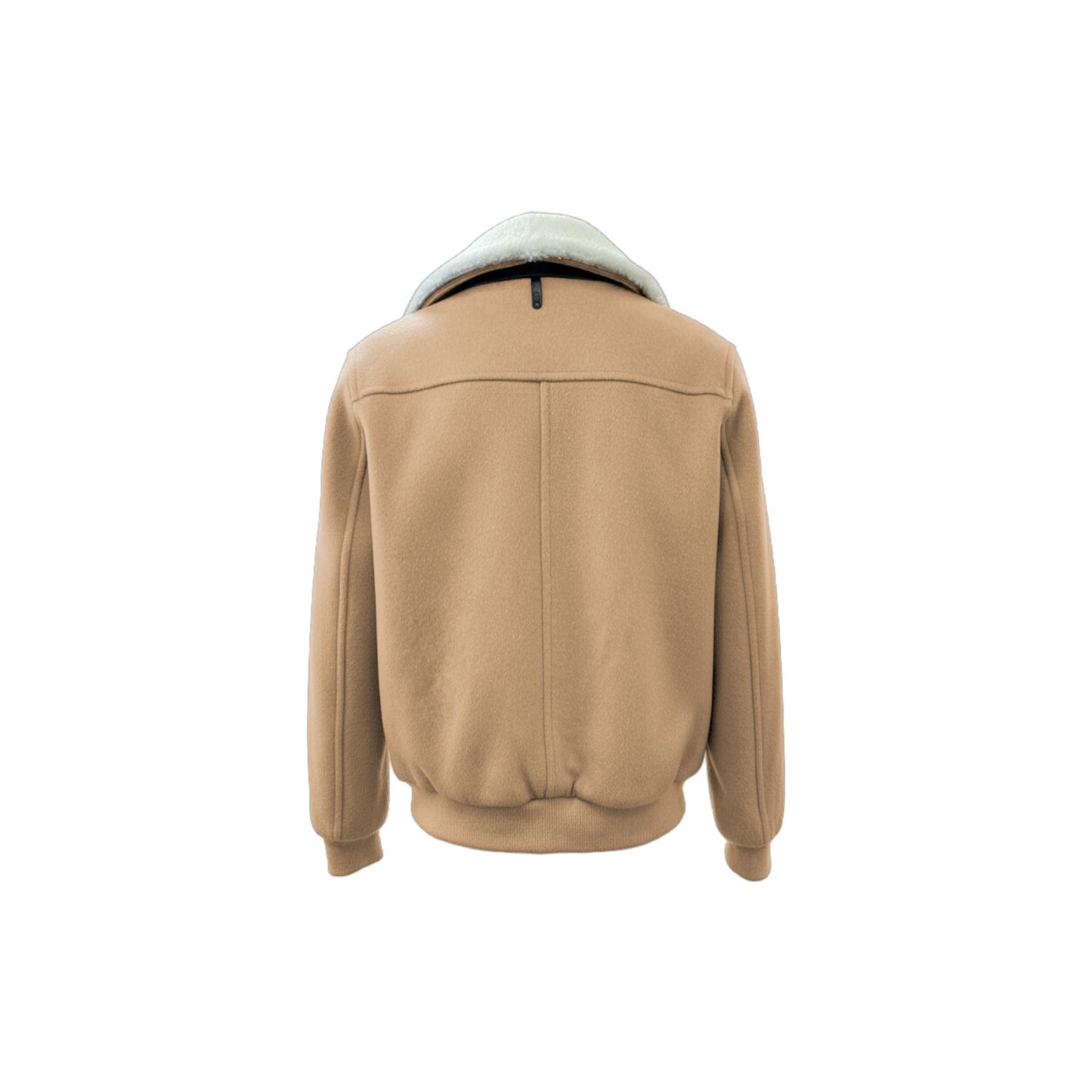 Wool‑Blend Jacket with Shearling Collar