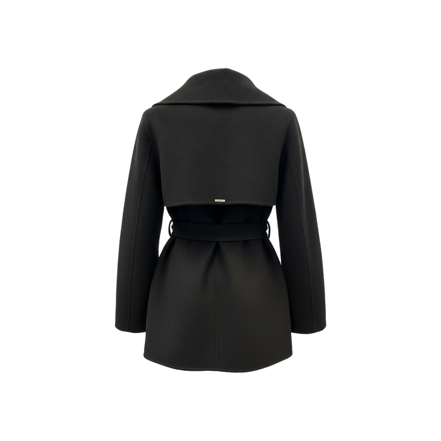 Wool‑Blend Wrap Coat with Belt