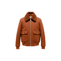 Wool‑Blend Jacket with Shearling Collar