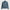 Front view of Gisada snow blue boxy denim jacket with allover monogram