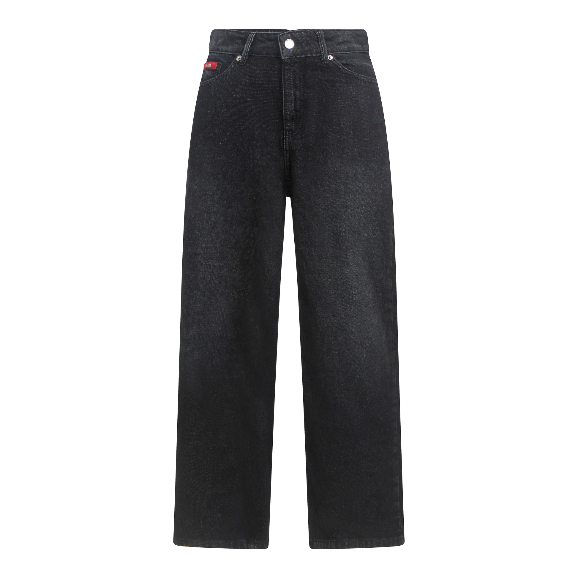 Boyfriend Crop Denim Jeans with Bottom Label Gisada Jeans