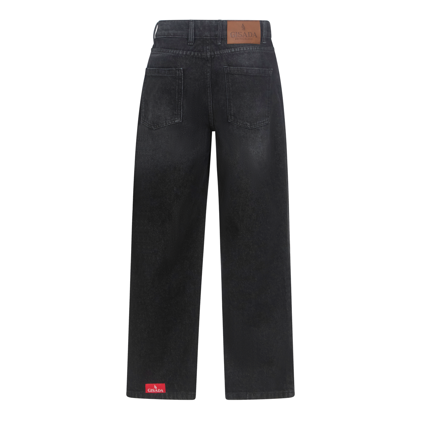 Boyfriend Crop Denim Jeans with Bottom Label Gisada Jeans