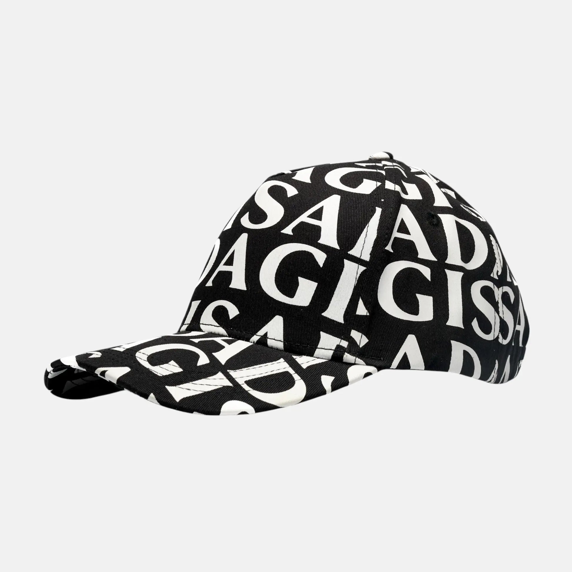 Cotton Twill Baseball Cap Gisada Allover Digital Print - Gisada.com