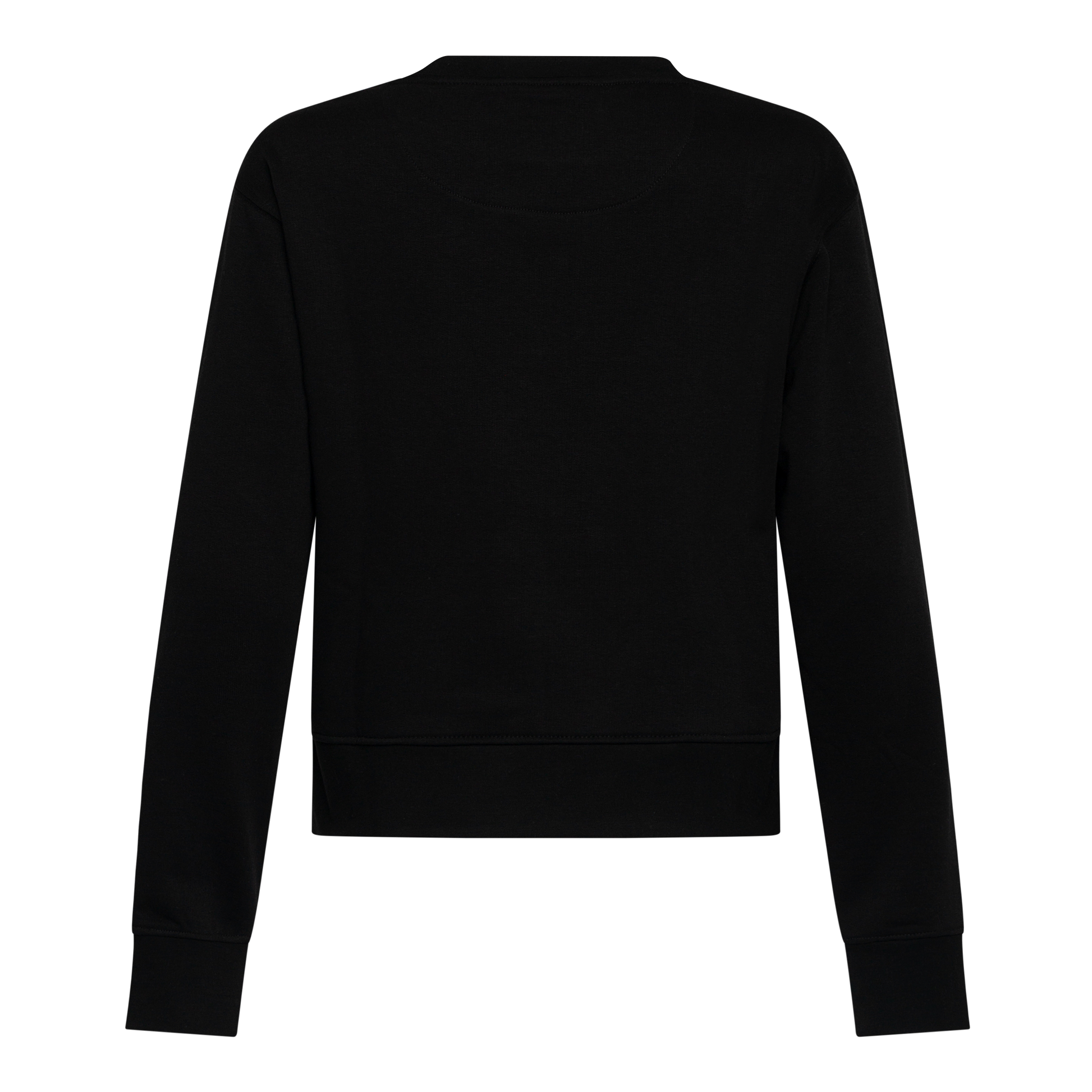 Crop Fit Sweatshirt in Midweight Cotton with Puff Print Gisada Sweatshirt