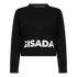 Crop Fit Sweatshirt in Midweight Cotton with Puff Print Gisada Sweatshirt