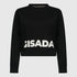 Crop Fit Sweatshirt in Midweight Cotton with Puff Print Gisada Sweatshirt