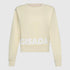 Crop Fit Sweatshirt in Midweight Cotton with Puff Print Gisada Sweatshirt