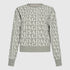 Crop Sweatshirt in Midweight Cotton with Allover Print Gisada Sweatshirt