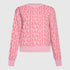 Crop Sweatshirt in Midweight Cotton with Allover Print Gisada Sweatshirt