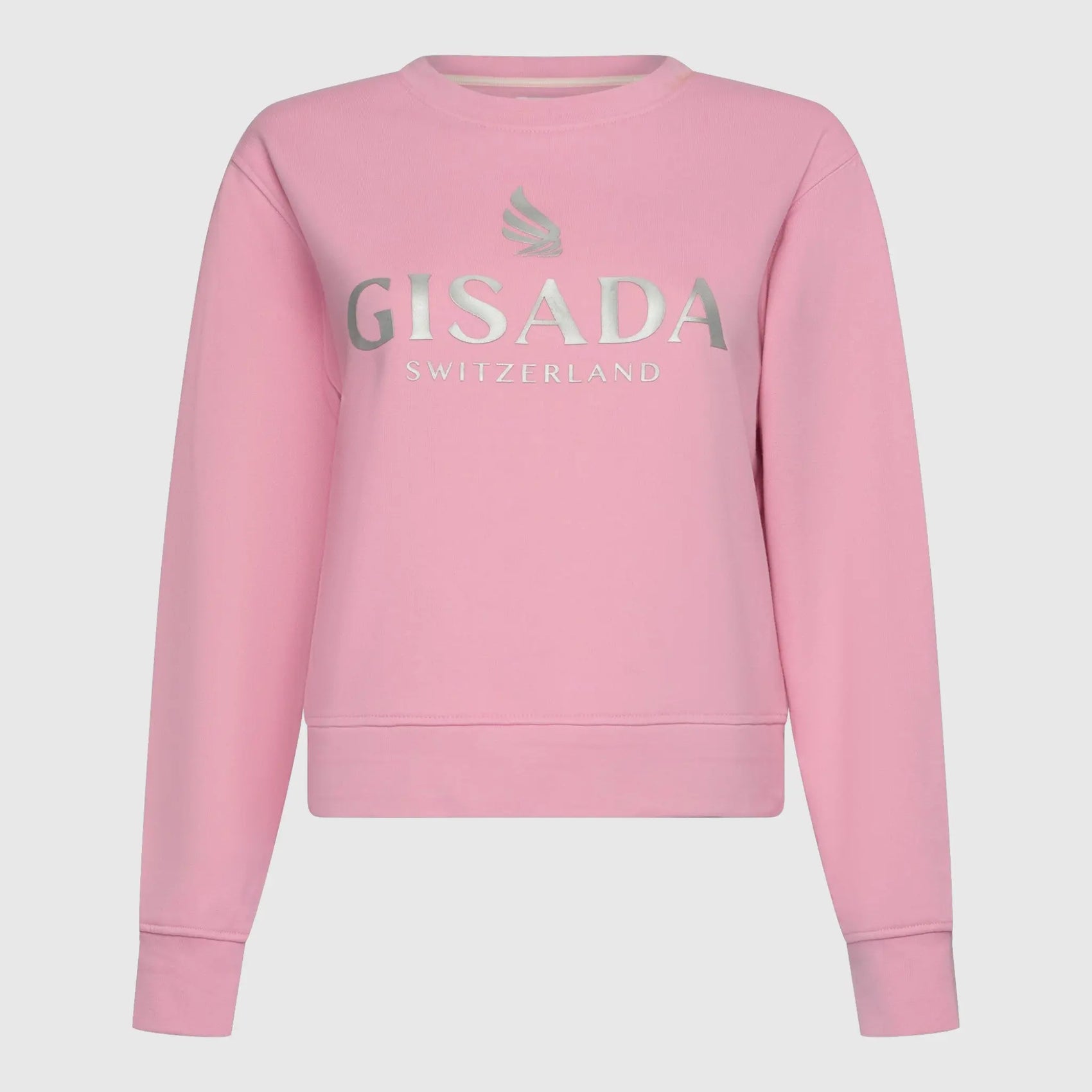 Crop Sweatshirt in Midweight Cotton with Glitter Print Gisada Sweatshirt