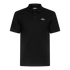 Black polo shirt with 3D Gisada logo – front view