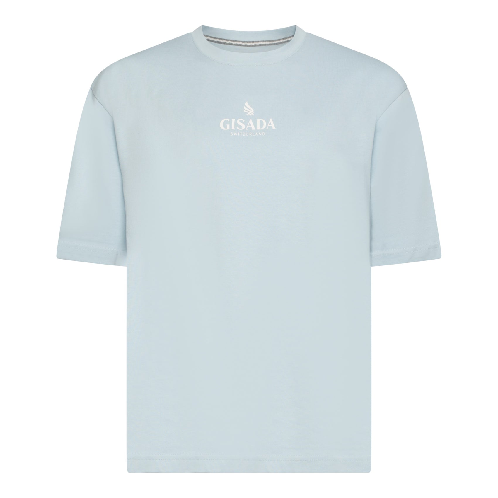Oversized T-Shirt in Heavy Cotton with Small Central Printed Logo