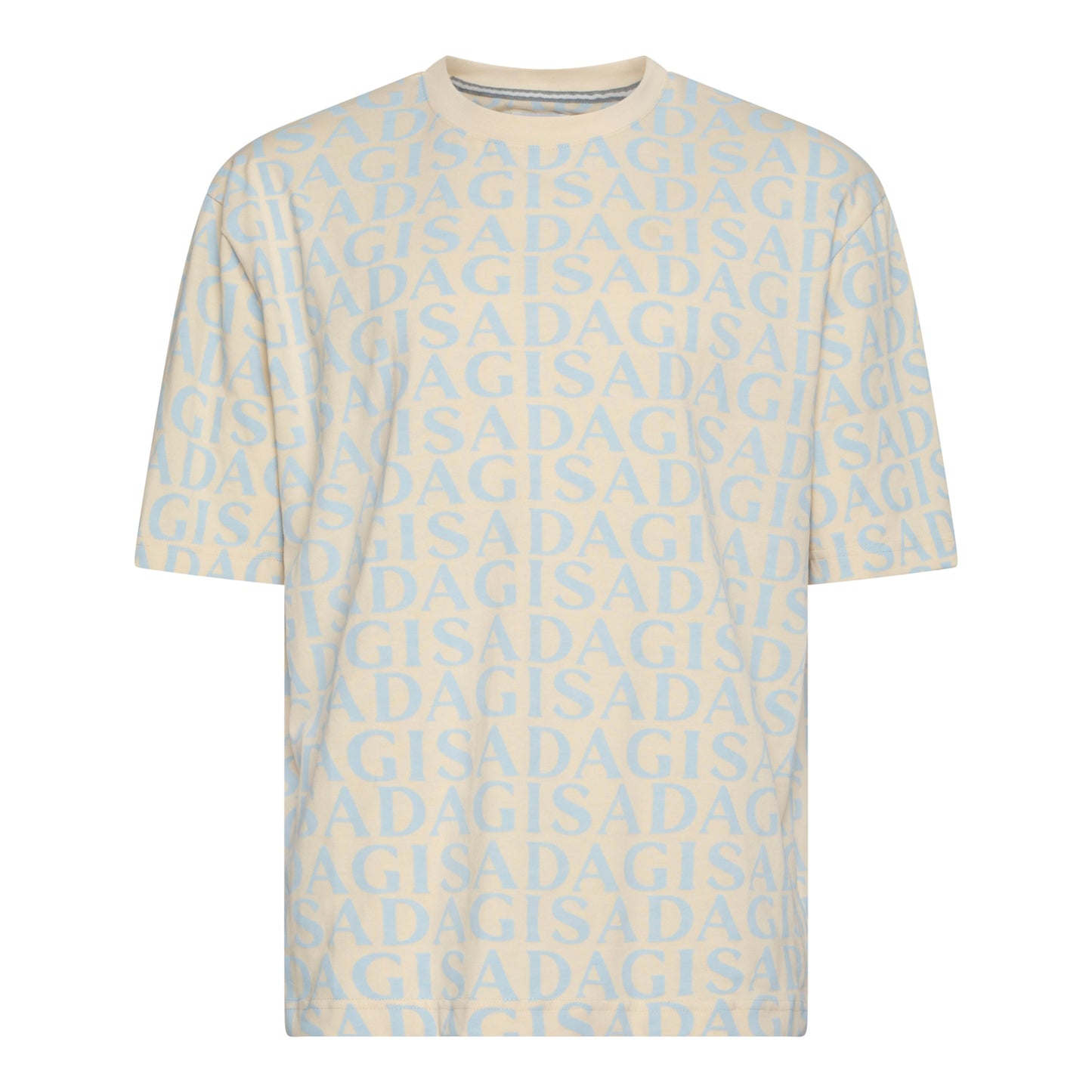 Oversized T-Shirt in Heavy Cotton with Allover Print