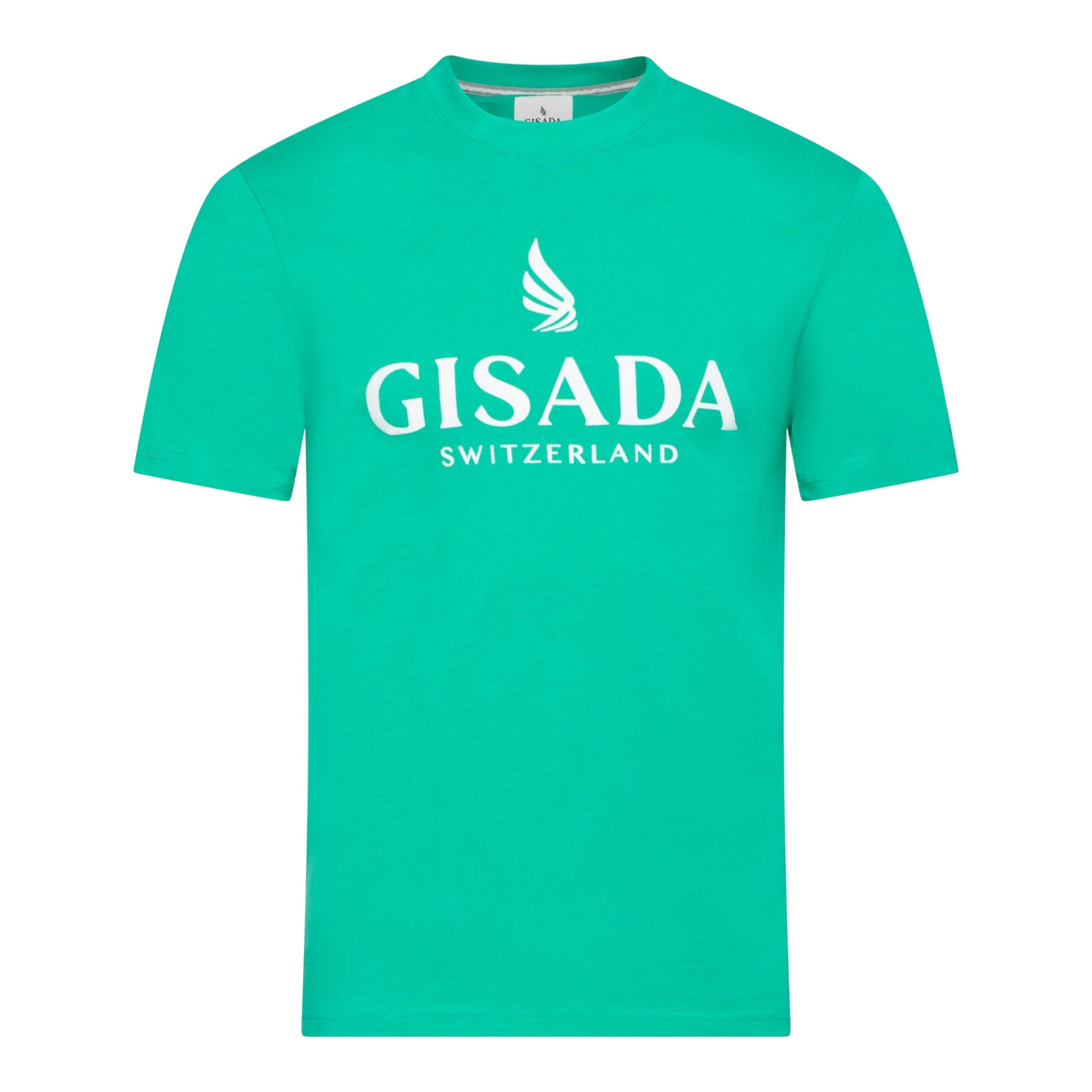 Regular Fit T-Shirt in Jersey Cotton with Flock Logo Gisada Shirts