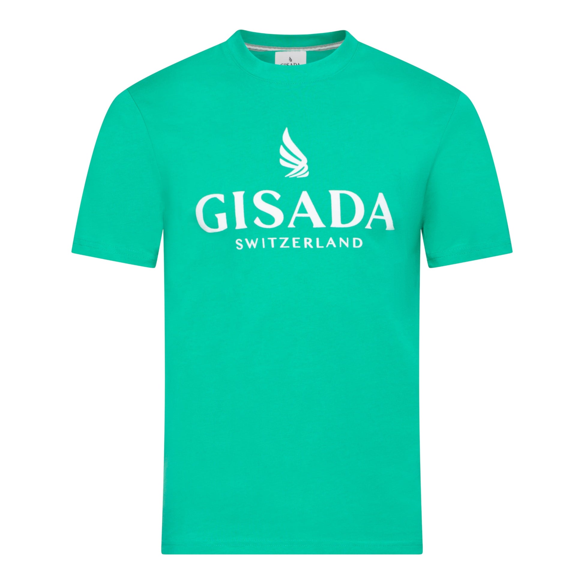 Regular Fit T-Shirt in Jersey Cotton with Flock Logo Gisada Shirts