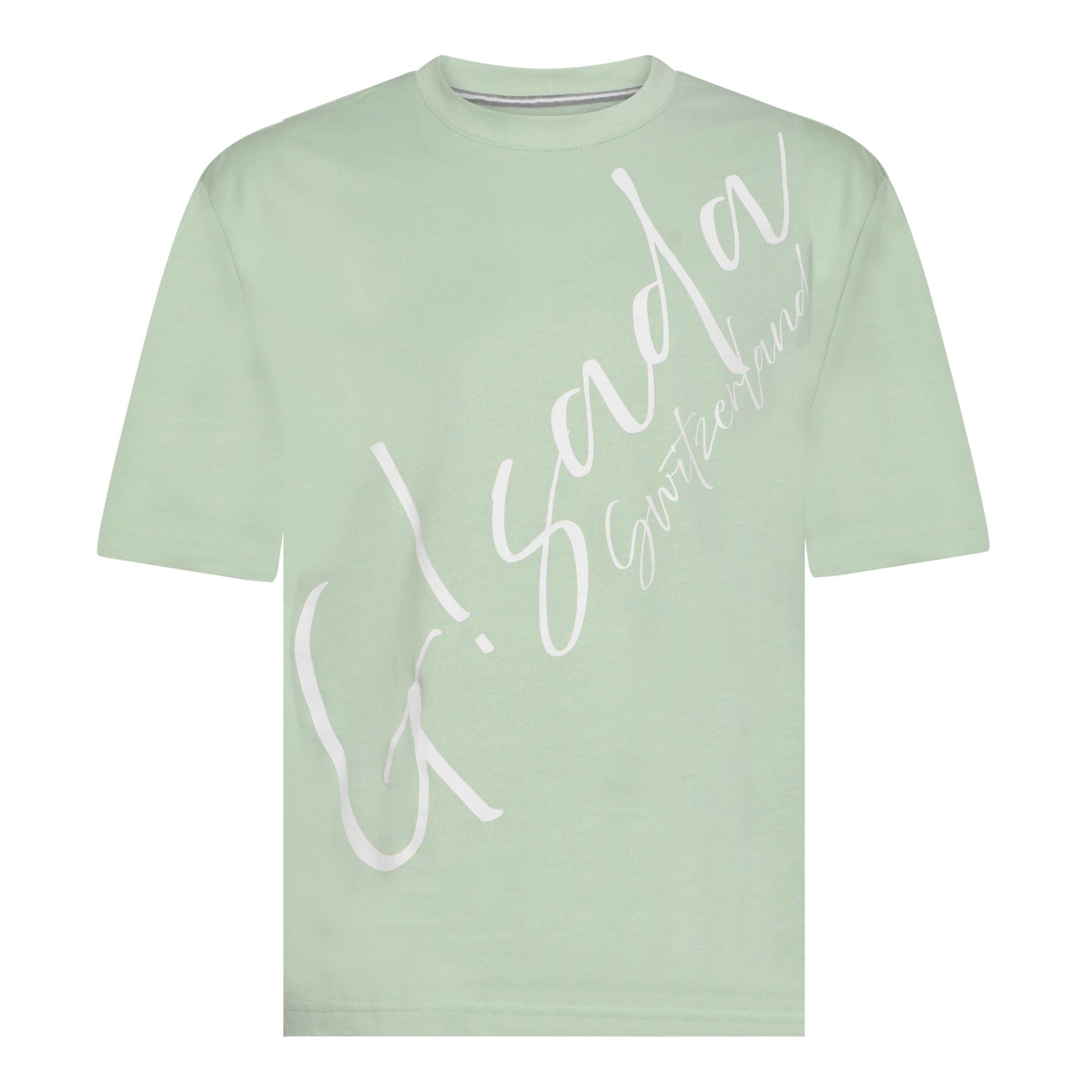 Oversized T-Shirt in Heavy Cotton with Cursive Print Gisada Shirts