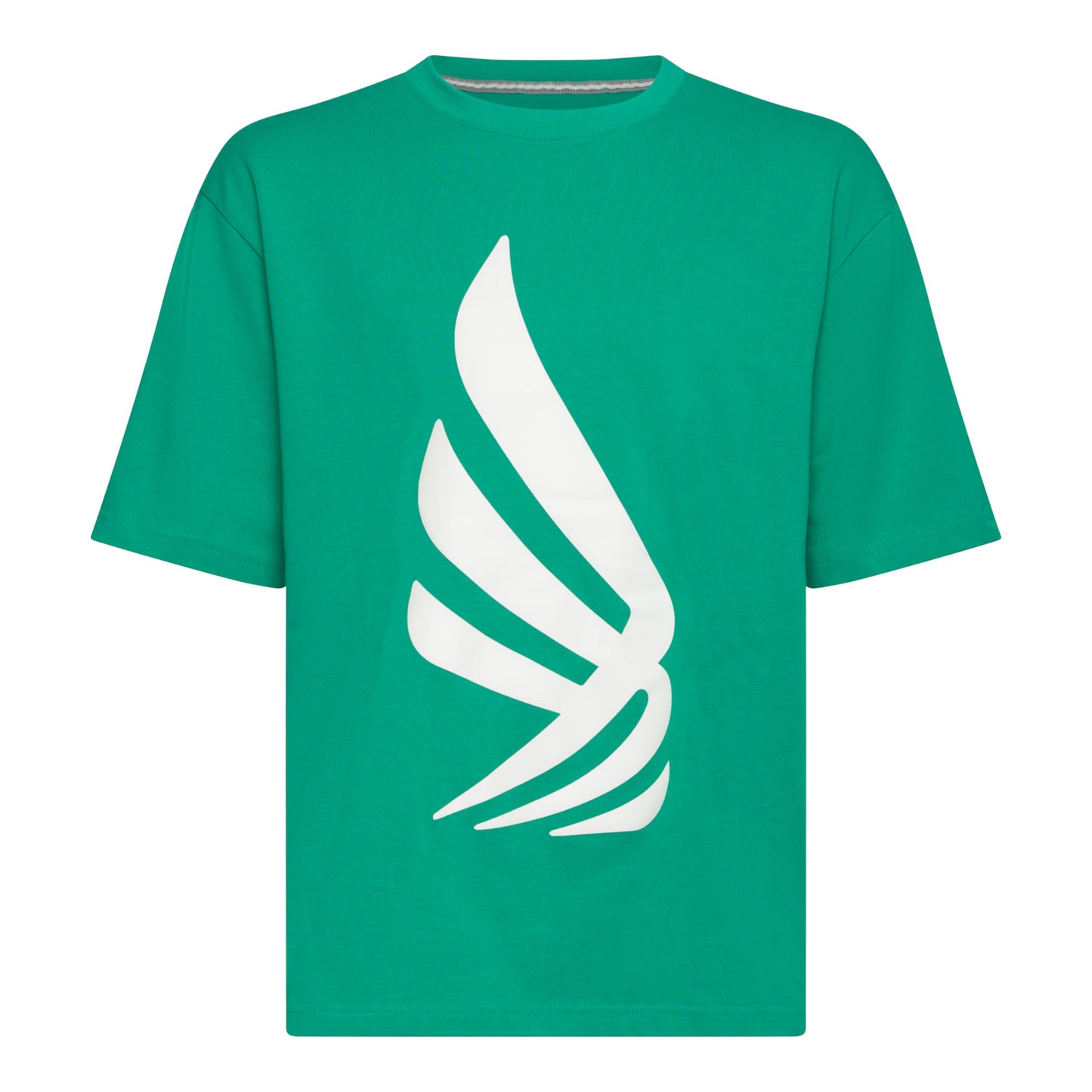 Übergroßes T-Shirt aus schwerer Baumwolle mit silikonbedrucktem Logo