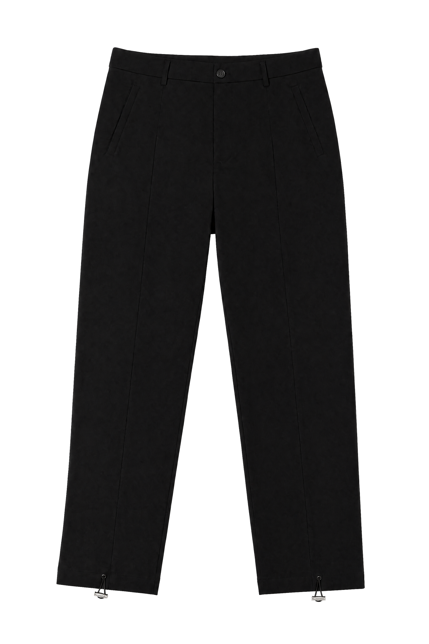 Single-Pleat Wool Blend Pants