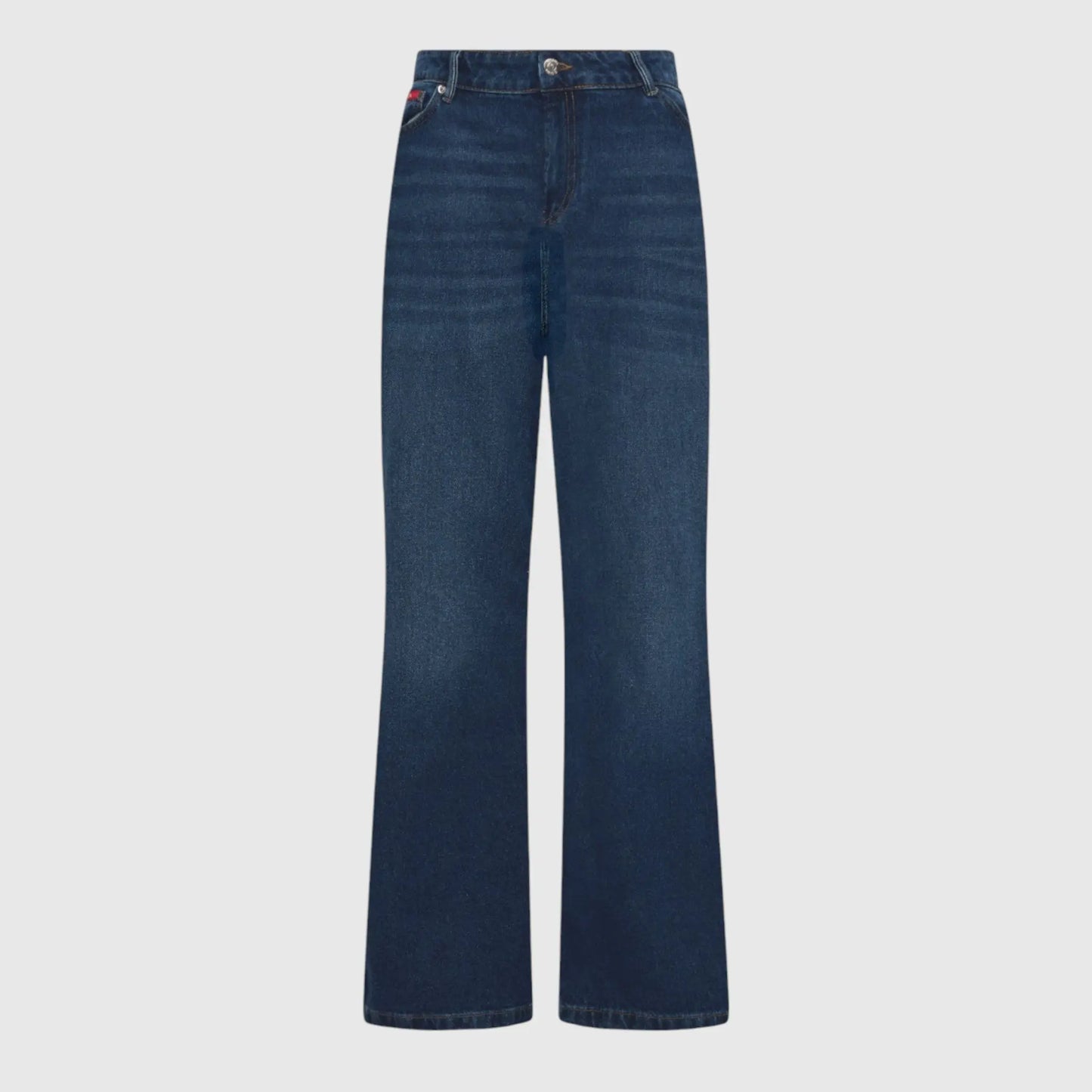 Flared Denim Jeans with Bottom Label Gisada Jeans