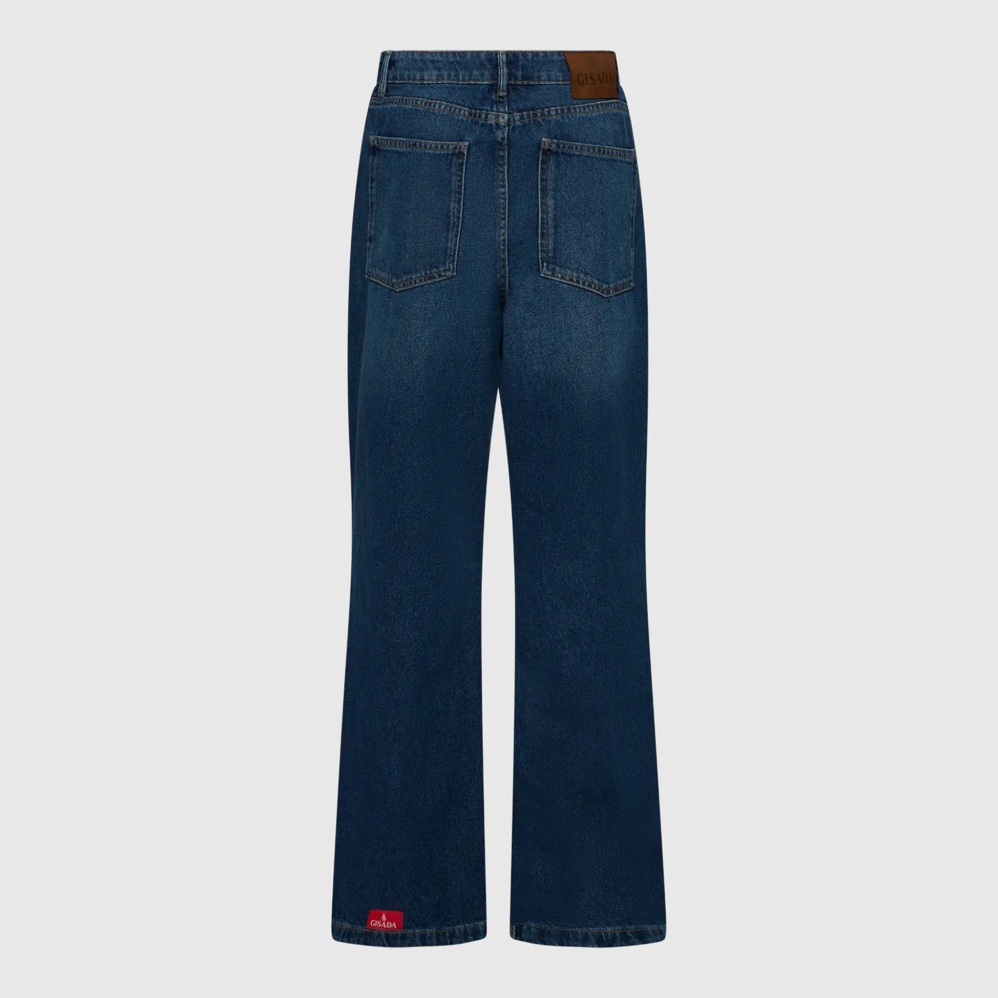 Flared Denim Jeans with Bottom Label Gisada Jeans