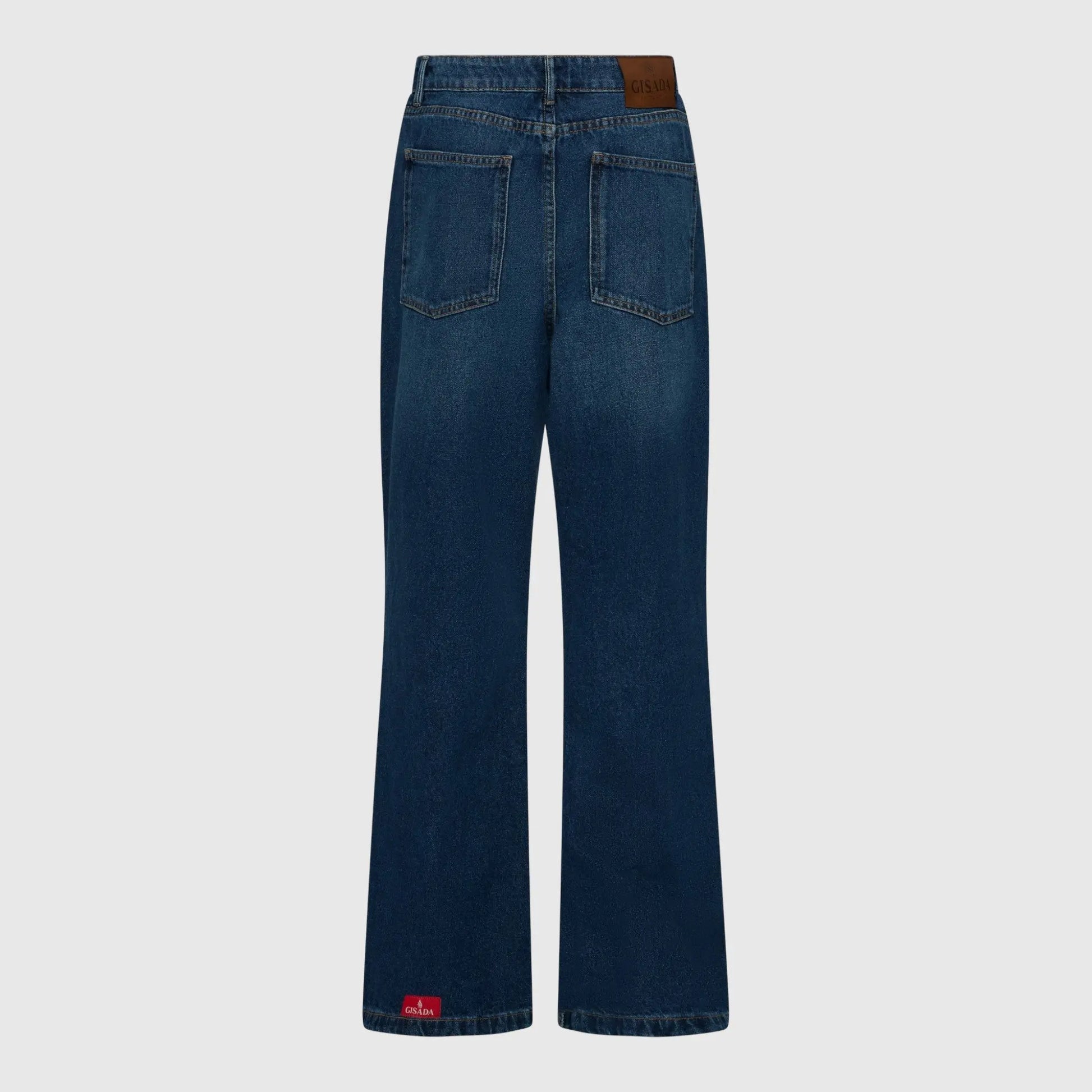 Flared Denim Jeans with Bottom Label Gisada Jeans