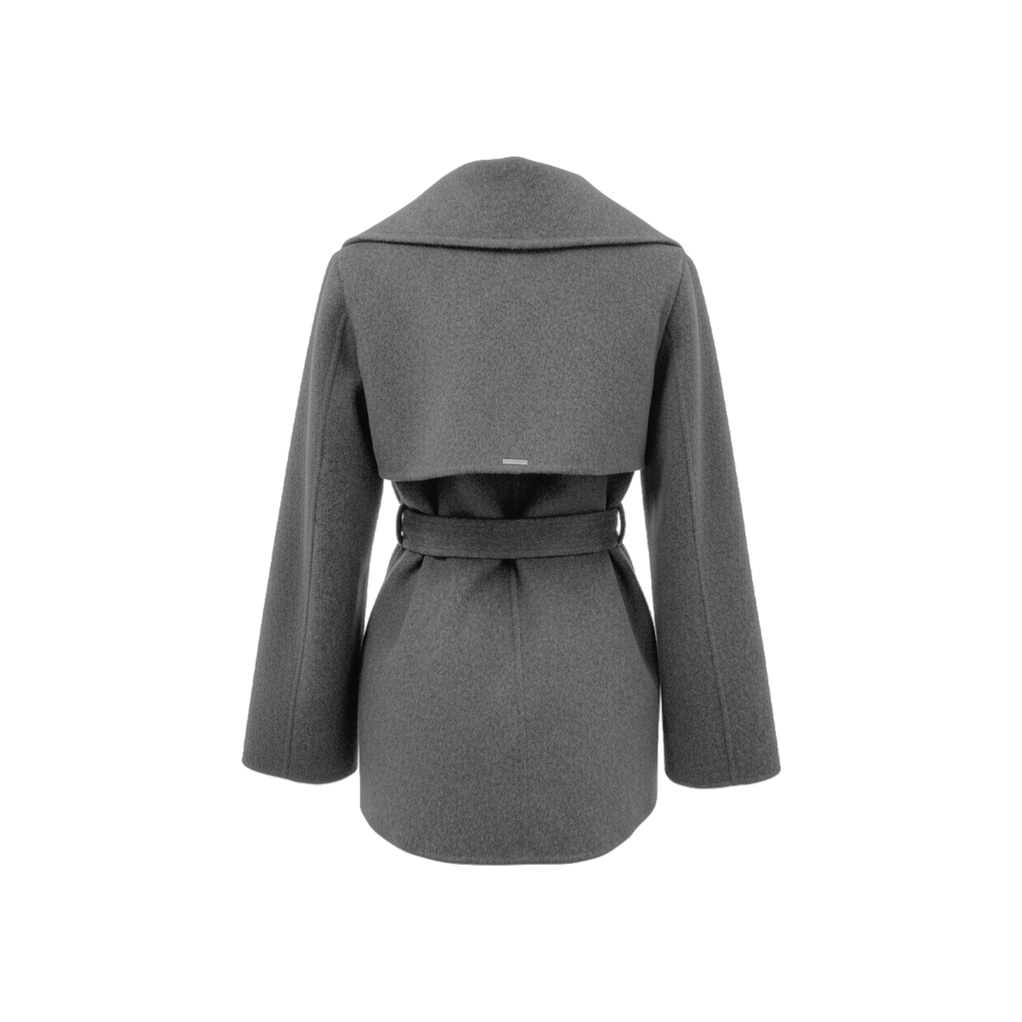 Wool‑Blend Wrap Coat with Belt
